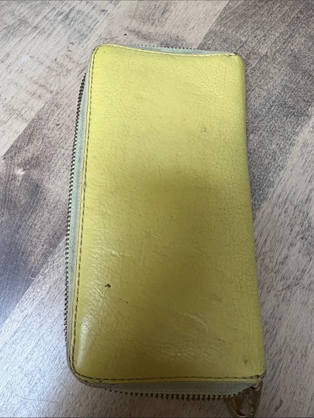 Marc Jacobs Zip Wallet with Gold Logo Plate